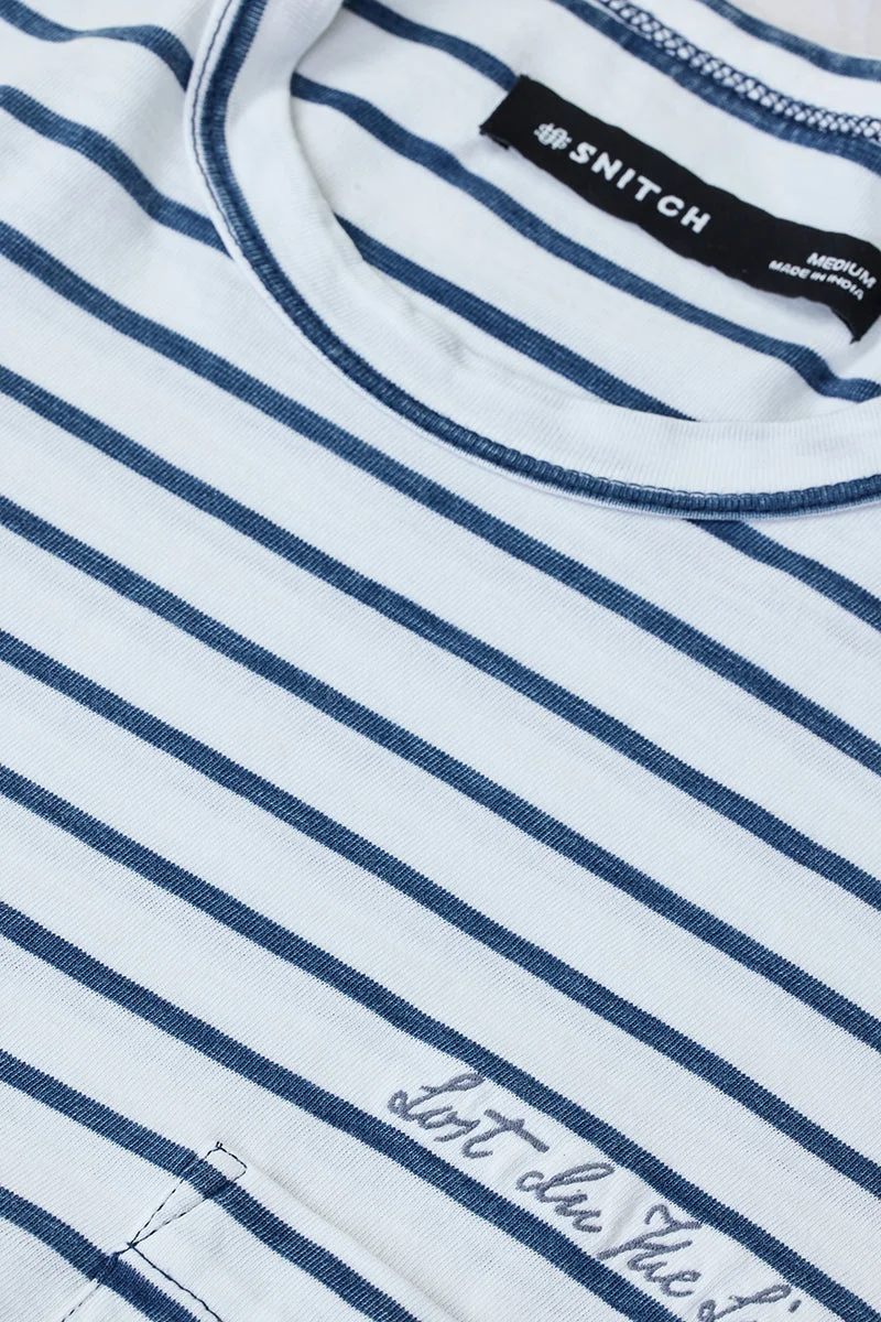 SNITCH  Regular Fit Stripes T-Shirt for Men | Best Price UAE