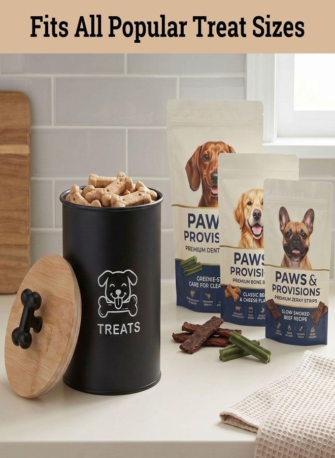 HB Design Co. Dog Treat Container Airtight, 4.6"W x 6"H, Powder Coated, 6 Cup Capacity - Image 4