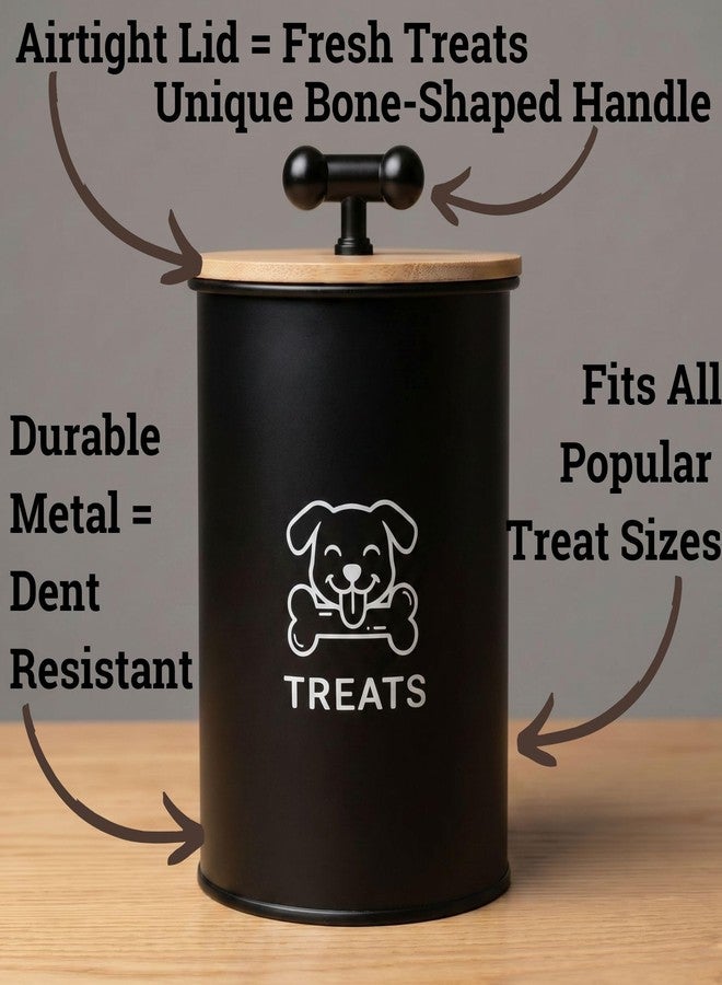 HB Design Co. Dog Treat Container Airtight, 4.6"W x 6"H, Powder Coated, 6 Cup Capacity - Image 2