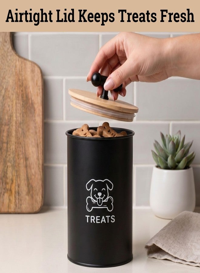 HB Design Co. Dog Treat Container Airtight, 4.6"W x 6"H, Powder Coated, 6 Cup Capacity - Image 3