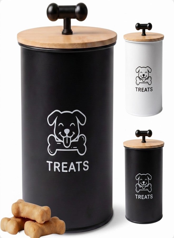HB Design Co. Dog Treat Container Airtight, 4.6"W x 6"H, Powder Coated, 6 Cup Capacity - Image 1
