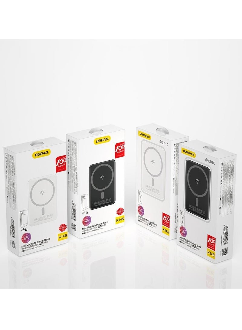 Dudao K14S Wireless Power Bank 5000Mah White - Image 2