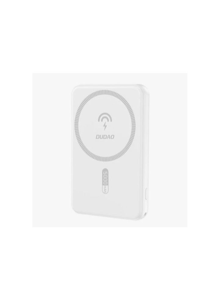 Dudao K14S Wireless Power Bank 5000Mah White - Image 1