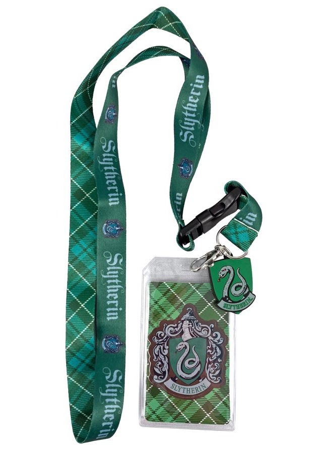 Loungefly Harry Potter Slytherin Plaid Lanyard with Charm - Image 1