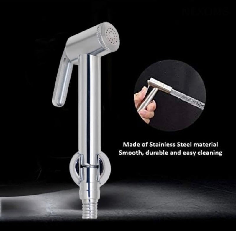 Mart MANTRAA ABS Steel Finish Heavy Duty Health Faucet Jet Spray for Toilet Hand Shower for Bathroom Toilet Gun only Brushed Finish ISO Certified 2 Years Warrantyjaqua - Image 2