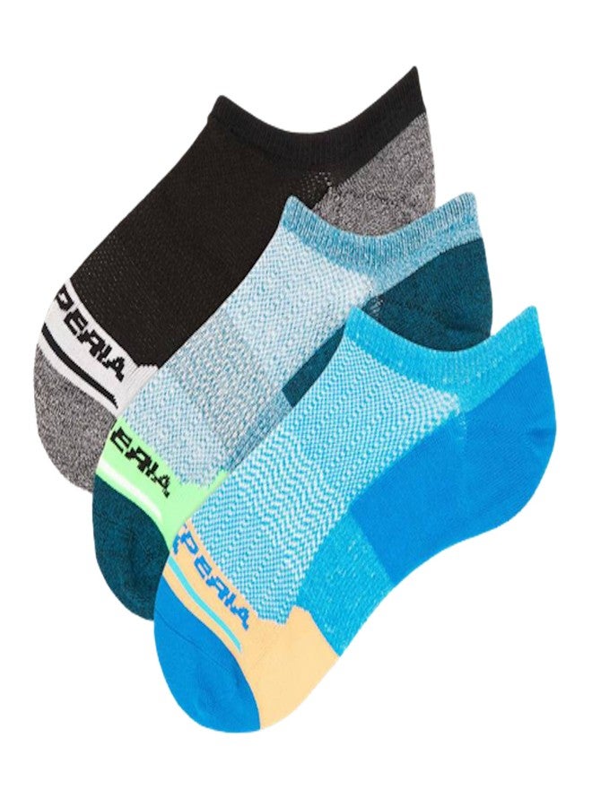 Thorlos Experia thorlos unisex adult Green Experia No Show Liners Running Sock, Black/Teal/Blue (3 Pair), X-Large US