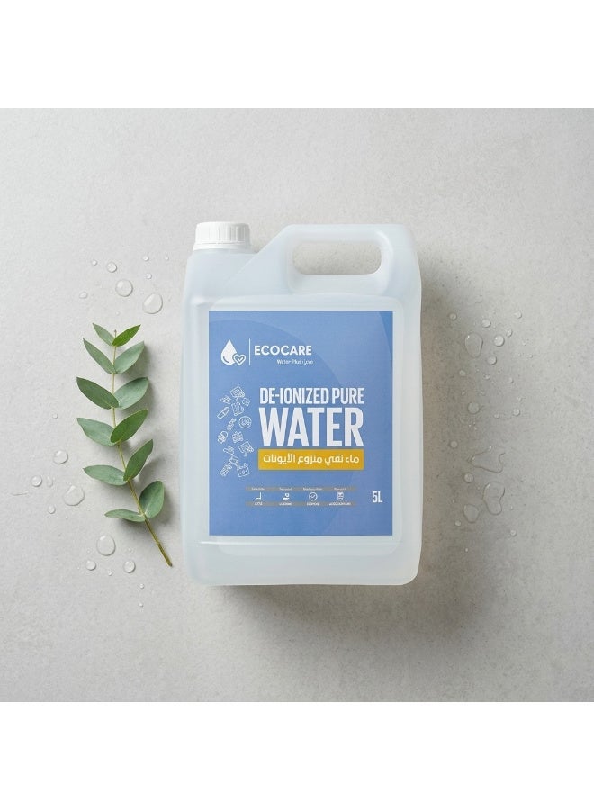 Ecocare LLC Eco Water Pure Deionized Water 5L – Distilled Water for Medical Use, Pure Water, Contaminant-Free, Impurity-Free, Ideal for Labs, Equipment, Humidifiers, Batteries - Image 2