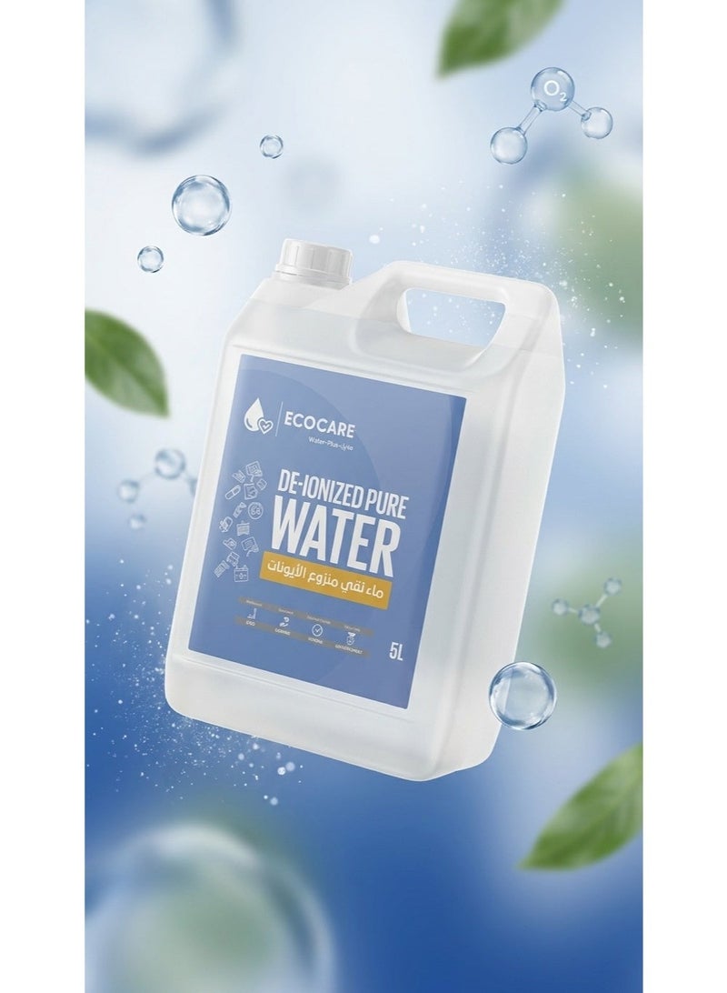 Ecocare LLC Eco Water Pure Deionized Water 5L – Distilled Water for Medical Use, Pure Water, Contaminant-Free, Impurity-Free, Ideal for Labs, Equipment, Humidifiers, Batteries - Image 3