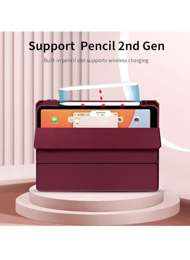 EVO Hybrid Case Compatible with iPad Pro 11 Inch (2022/2021/2020/2018, 4th/3rd/2nd/1st Generation) - Ultra Slim Shockproof Clear Cover w/Pencil Holder, Auto Wake/Sleep, Redwin  - Image 2