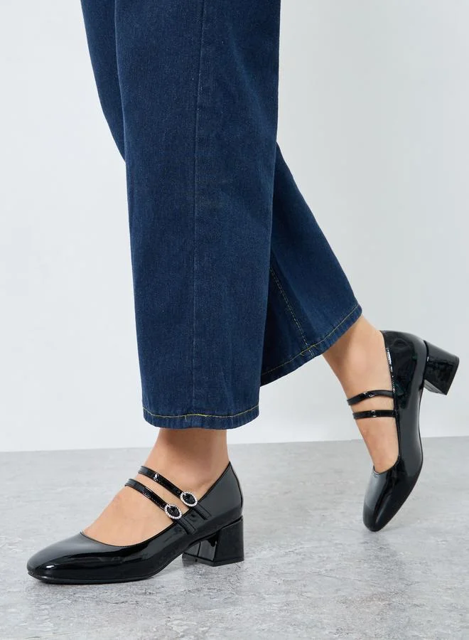 ستايلي حذاء ماري جين بكعب بلوك