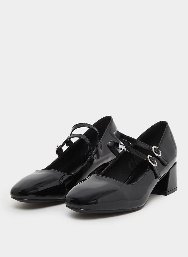 ستايلي حذاء ماري جين بكعب بلوك - Image 3