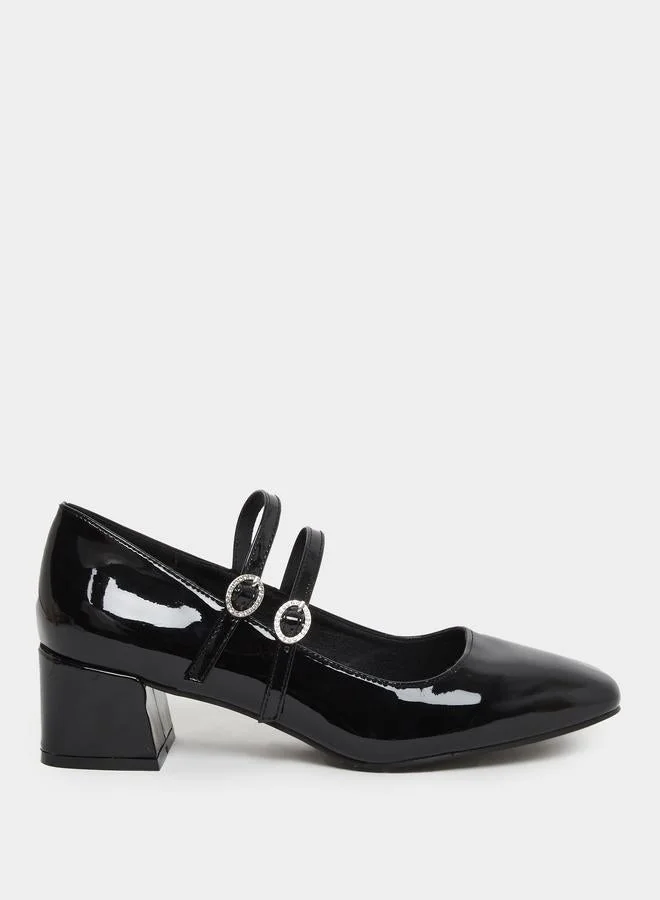 ستايلي حذاء ماري جين بكعب بلوك