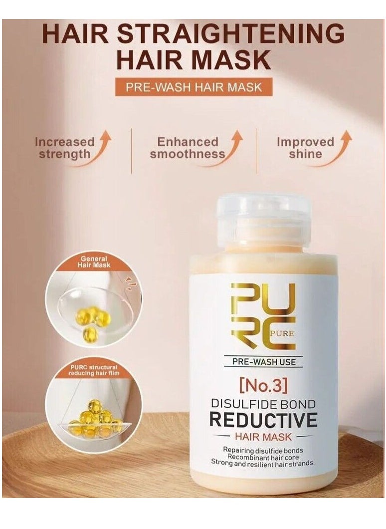 PURC - 100g Disulfide Bond Reductive Hair Mask Hair Strengthening Moisturizing Nourishing & Repair Damaged Hair Follicles Instant Hair Treatment Mask for Smooth & Shine Hair - Image 1