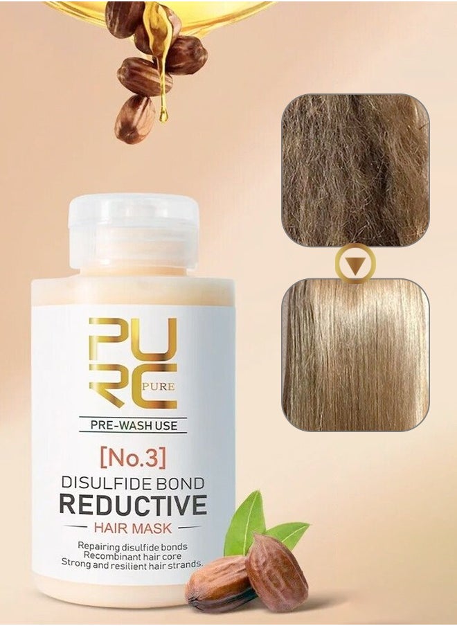 PURC - 100g Disulfide Bond Reductive Hair Mask Hair Strengthening Moisturizing Nourishing & Repair Damaged Hair Follicles Instant Hair Treatment Mask for Smooth & Shine Hair - Image 1