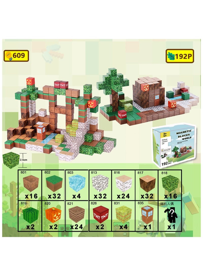 Game Magnetic Building Blocks , Children's Educational Game Accessories, Miniature World Building Toys Cube Construction 25MM Super Large Size, Puzzle Building Block Family Parent-child Game - Image 1