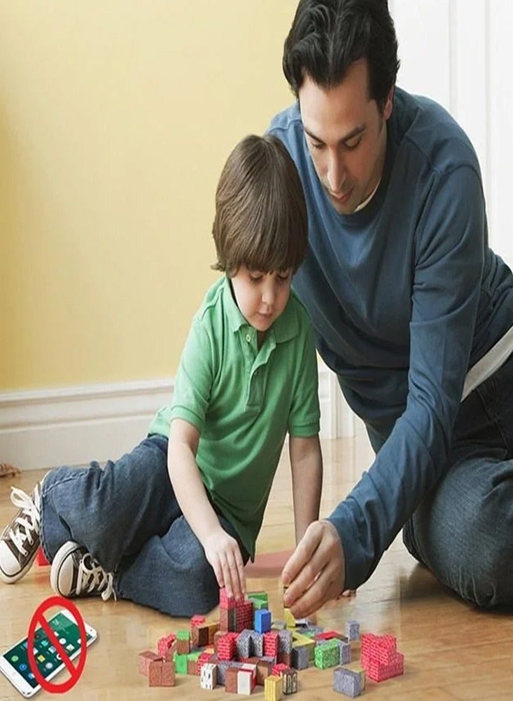 Game Magnetic Building Blocks , Children's Educational Game Accessories, Miniature World Building Toys Cube Construction 25MM Super Large Size, Puzzle Building Block Family Parent-child Game - Image 5