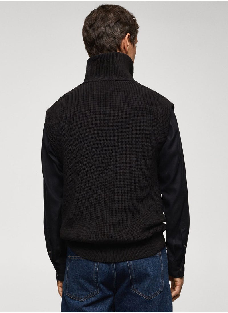 Mango Man - Zippered Collar Gilet - Image 1