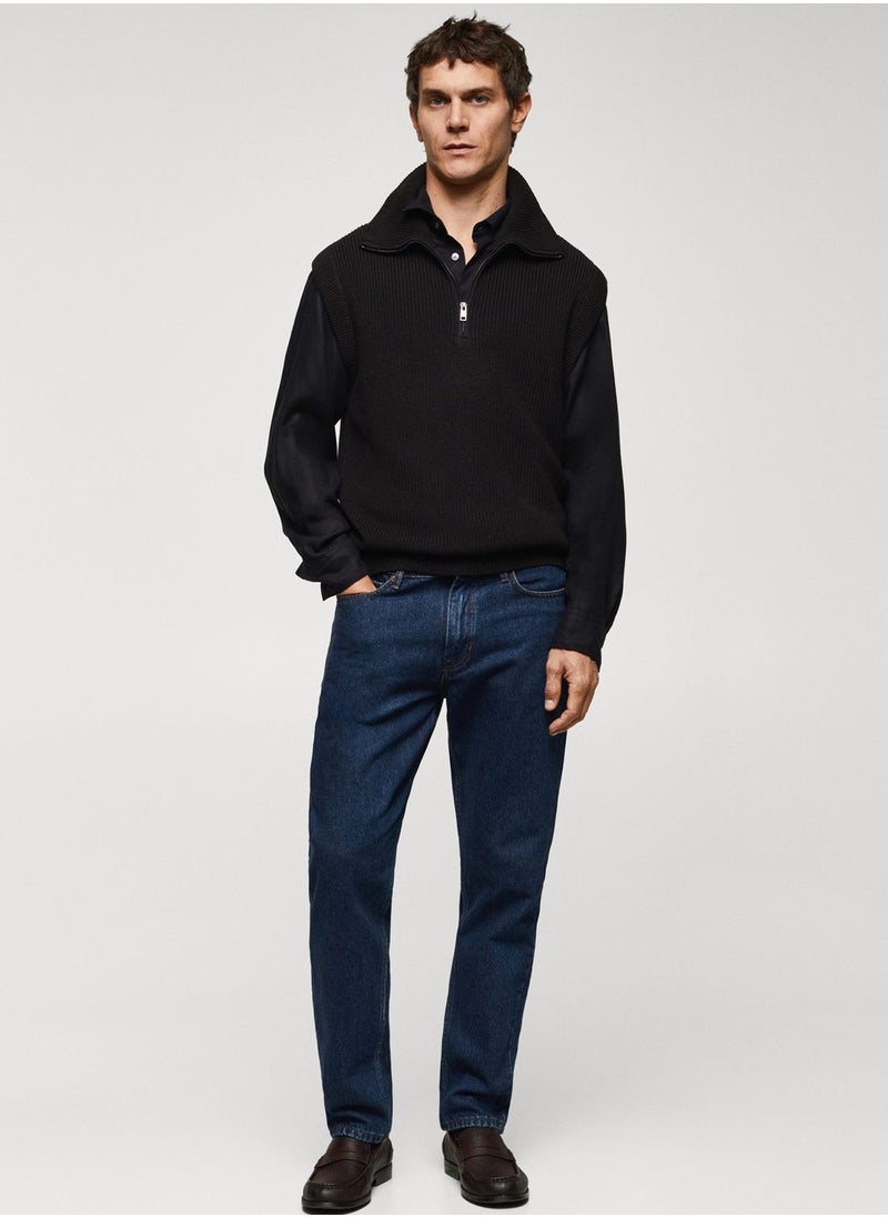Mango Man - Zippered Collar Gilet - Image 1