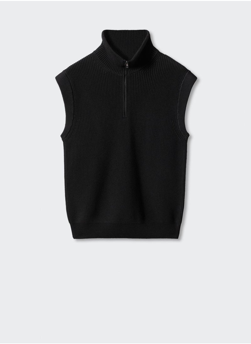 Mango Man - Zippered Collar Gilet - Image 1