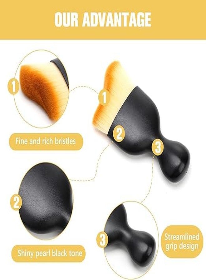 SAPRA Foundation Make Up Brush, Multifunctional Blending Soft Synthetic Fiber Arc Brush Multi-purpose Concealer Brush for Flawless Powder Mixing Liquids, Cream or Cosmetics (Pack of 2) - Image 3
