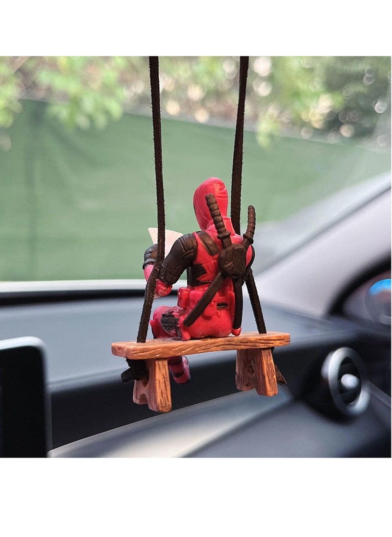 ATRJSZ - Clown Deadpool Car Pendant Interior Rearview Mirrors Charms Hanging Ornament - Image 1