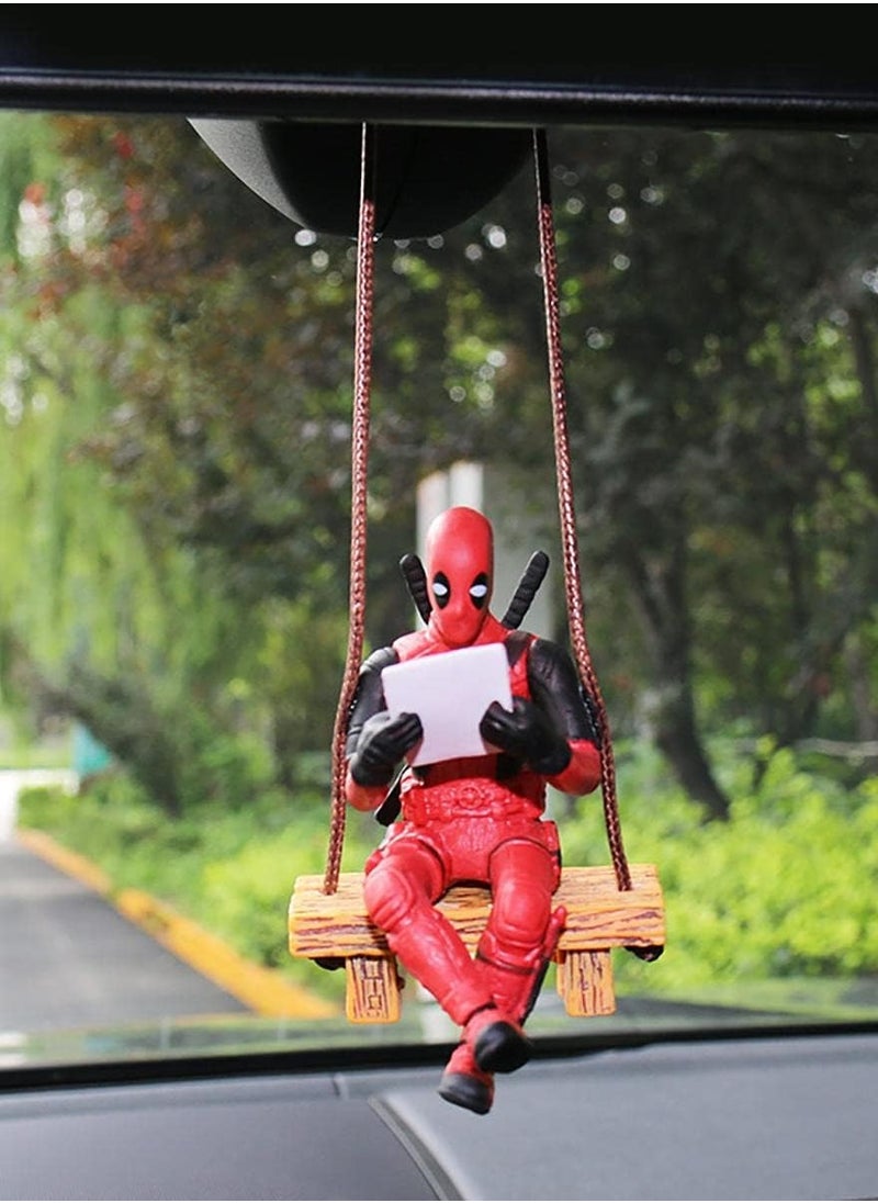 ATRJSZ - Clown Deadpool Car Pendant Interior Rearview Mirrors Charms Hanging Ornament - Image 1