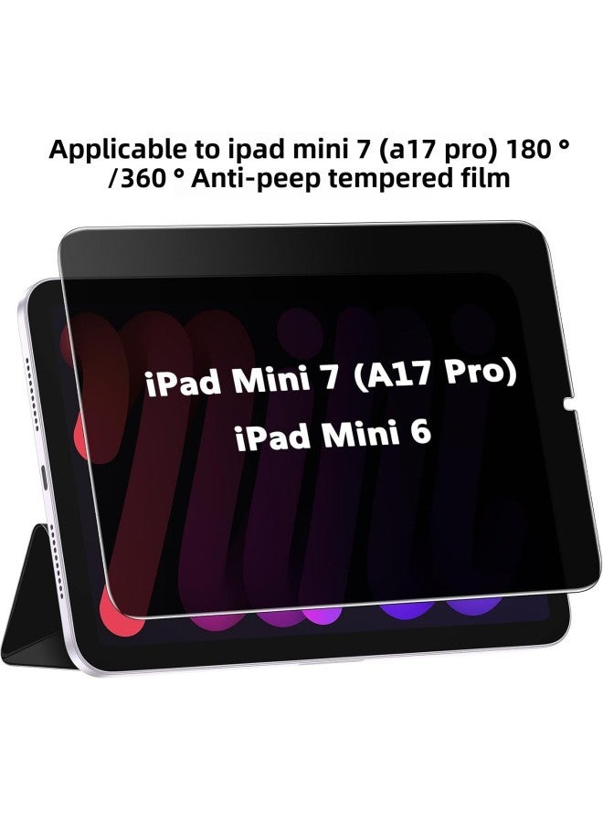 Suitable For Ipadmini7 8.3 Inch 2024 Flat Anti-peep Tempered Film Ipad Mini6 Screen Protection Film-Color:360 ° Anti-peep -Size:iPad Mini6 - Image 1