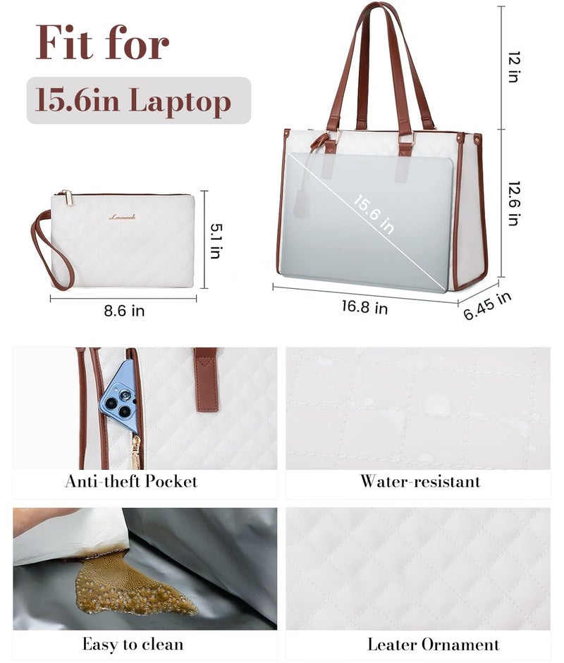 PALAY® Tote Bag for Woman Lunch Bag with Insulated Compartment 2 in 1 Lunch Tote Bags for Women Shoulder Bags for Business, Office,Travel, Beach,Casual - Image 2