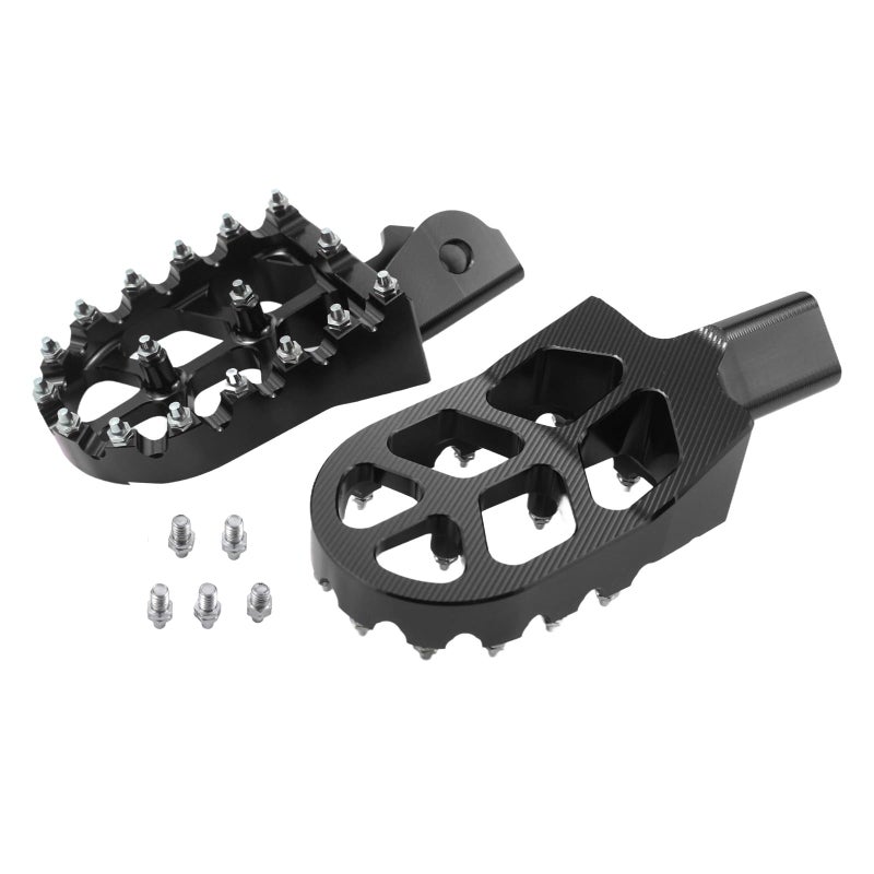 Adsspro Motorcycle CNC Aluminum Foot Pegs Rests Footpegs For CRF150F CRF230F CRF230 CRF150 F CRF 150F 230F 150 230 F 20032019 XR150L 1524 XR125L 1015 KDX200 8394 Dirt Pit Bike Black