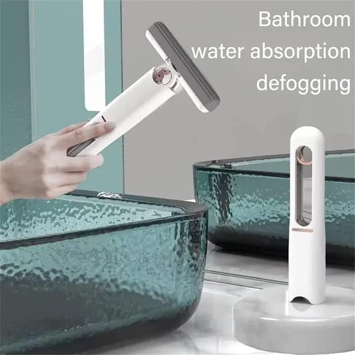 Roktry Modern Portable Self-Squeeze Mini Mop For Floor Cleaning 180° Squeeze Mop,Wet & Dry Use Cleaning for Small Spaces,Desktop,Bathroom Kitchen Tableware Mini Suitable for Household - Image 3