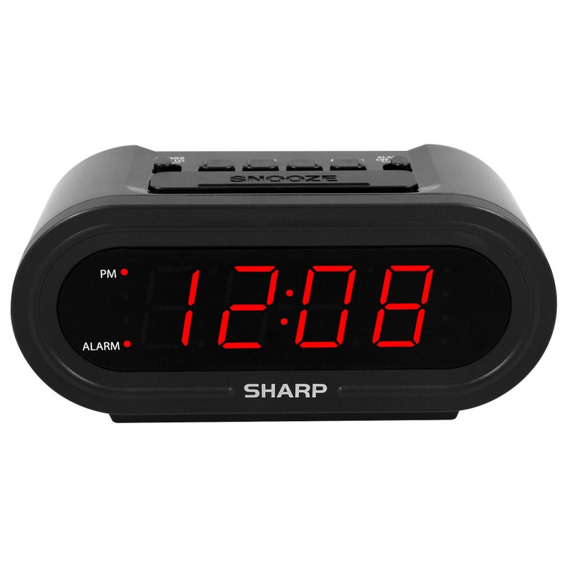 SHARP Digital Alarm with AccuSet - Automatic Smart Clock, Never Needs Setting - Great for Seniors, Kids, and Everyone - Image 1