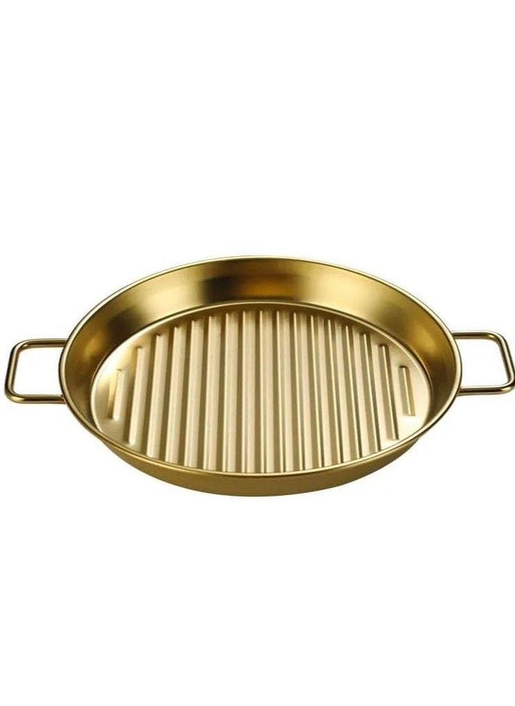 Generic Stainless Steel Pizza Tray – Ideal for Grilling, Serving Pizza, Baking Pancakes, Cooking, and Cookware Set (24 cm)  - Image 1