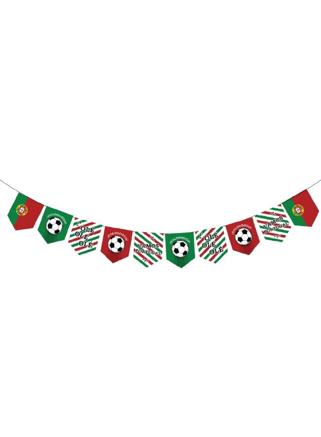ThePartyPopper Portugal Soccer World Cup 2022 Flag - Image 1