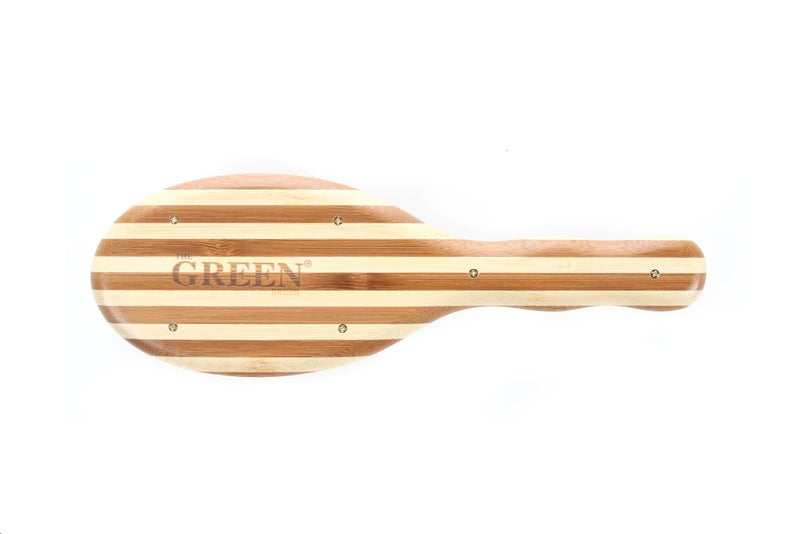 Bass Brushes | The Green Brush | Bamboo Pin + Bamboo Handle Hair Brush - Image 5