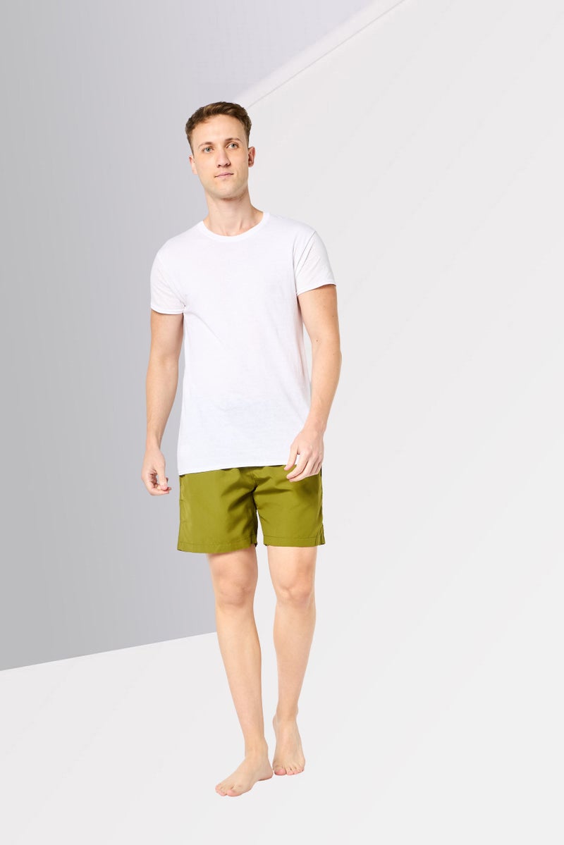 G-Star RAW شورتات سباحة للرجال بطبعة جرافيك، زيتوني - Image 2