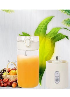 Aideli USB Rechargeable Blender With Juicer Cup 400 ml  White/Clear  - Image 3