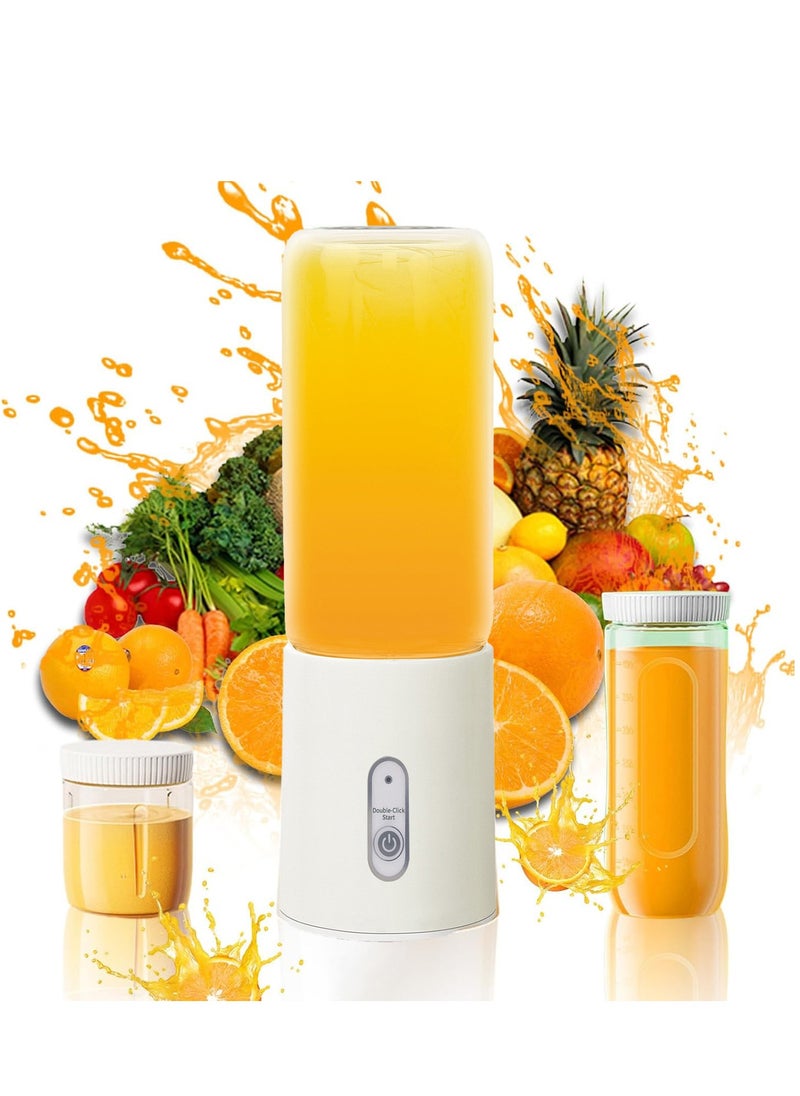 Aideli - USB Rechargeable Blender With Juicer Cup 400 ml  White/Clear - Image 1