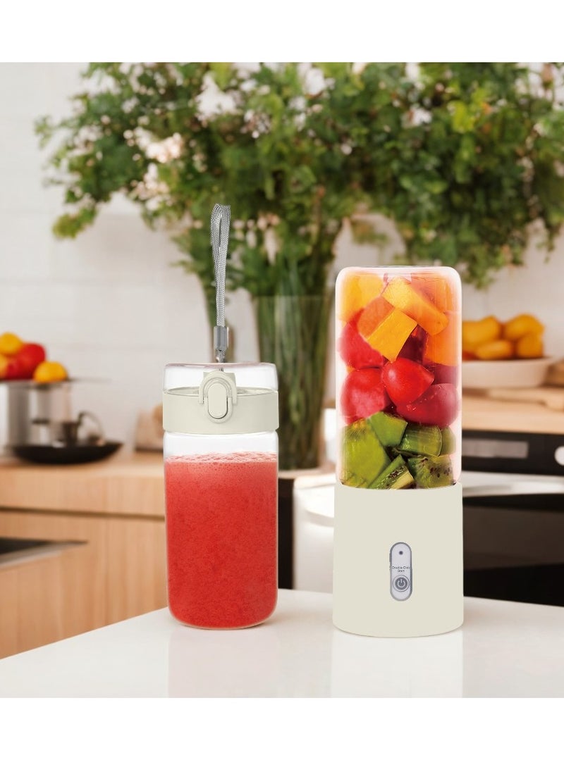 Aideli - USB Rechargeable Blender With Juicer Cup 400 ml  White/Clear - Image 1