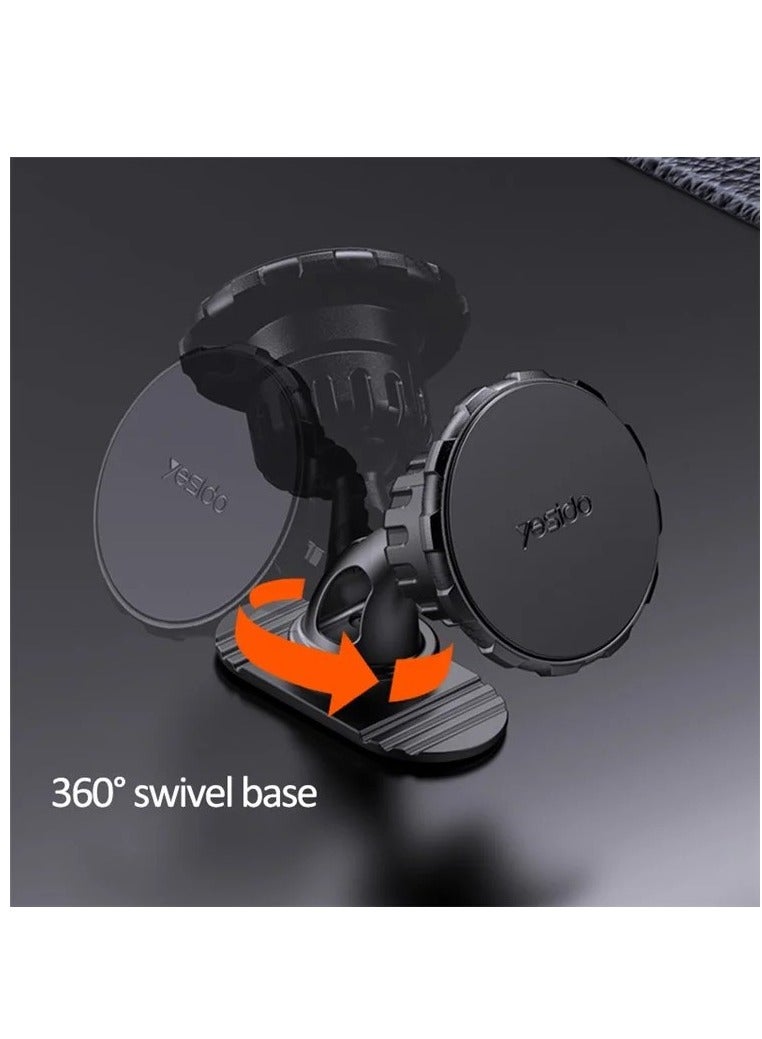 YESIDO C153 Adhesive Car Dashboard Phone Holder Magnetic Rotatable Phone Bracket with Air Vent Clip - Image 5