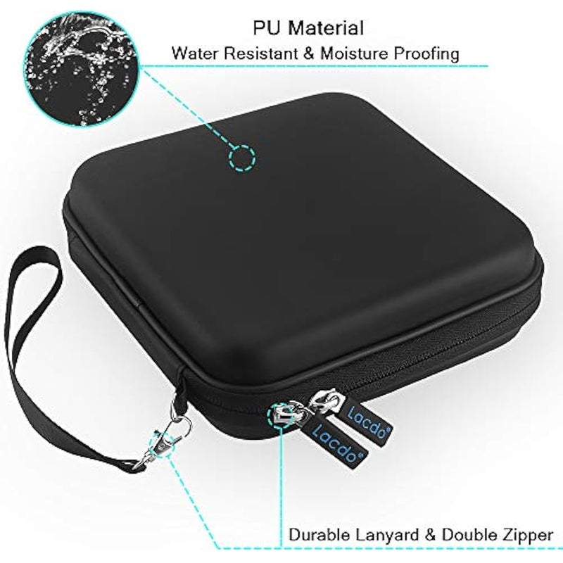 حقيبة لاكدو USB CD وكاتب دي في دي وبلو-راي وقرص صلب خارجي وواقي لتخزين الاقراص الصلبة لأجهزة أبل يو إس بي سوبردرايف، سامسونج SE-208GB SE-218CB LG GP65NB60 GP60NB50 وASUS محرك أقراص دي في دي خارجية من نوع اسوس، لون أسود - Image 2
