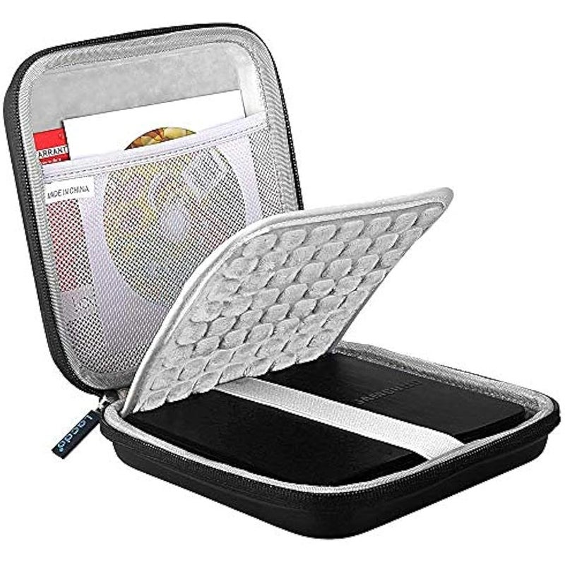 حقيبة لاكدو USB CD وكاتب دي في دي وبلو-راي وقرص صلب خارجي وواقي لتخزين الاقراص الصلبة لأجهزة أبل يو إس بي سوبردرايف، سامسونج SE-208GB SE-218CB LG GP65NB60 GP60NB50 وASUS محرك أقراص دي في دي خارجية من نوع اسوس، لون أسود - Image 1