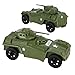 Tim Mee Toy TimMee Recon Patrol Armored Cars OD Green Plastic Army Men Scout Vehicles - Image 3