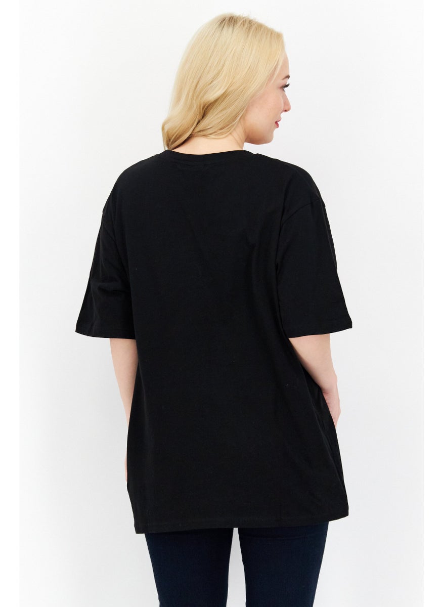 Marilyn Monroe - Women Crew Neck Short Sleeve Graphic T-Shirt, Black - Image 1