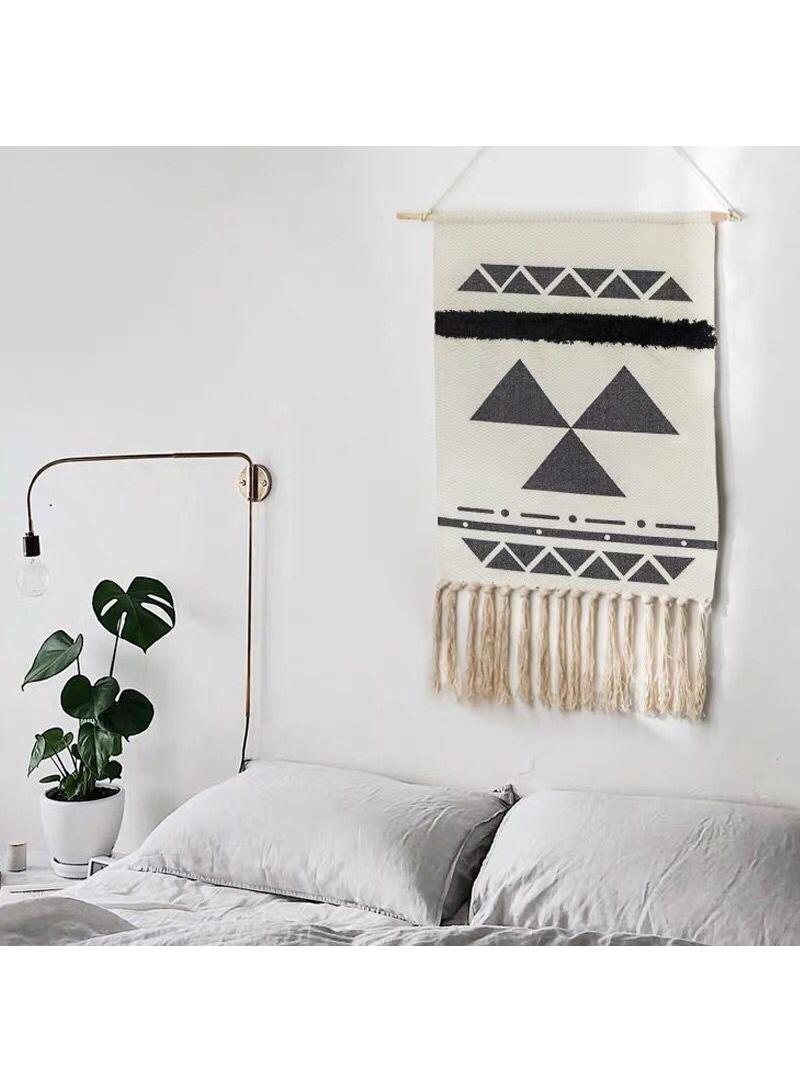 Bluejw Bohemian Wall Hanging Tapestry With Tassel Wall Decoration Of Living Room And Bedroom - Image 1