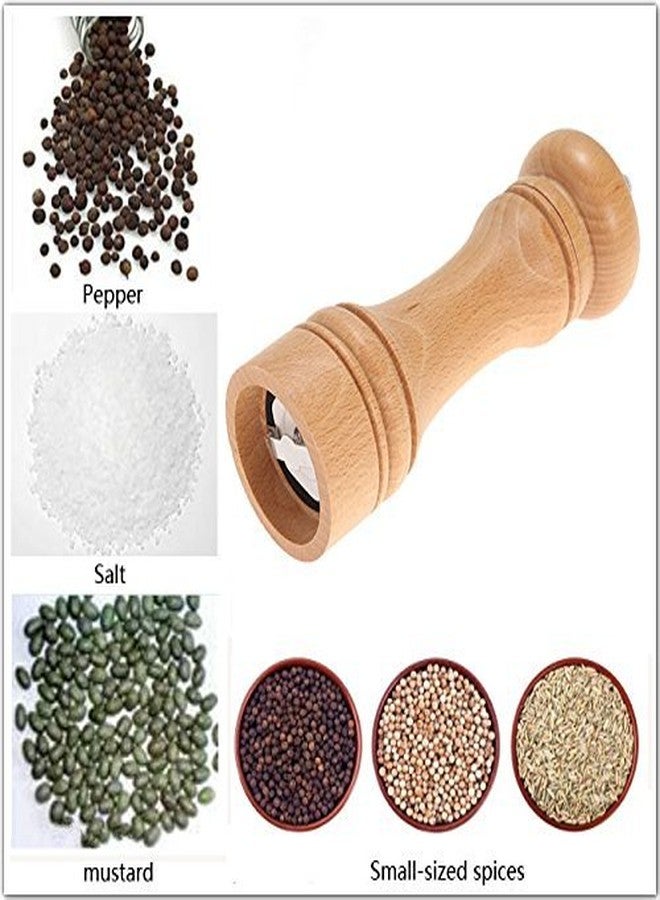 Skyzone Wooden Salt Pepper Grinder Mill Spice Seasoning Mills with Strong Adjustable Ceramic Grinder - Image 5