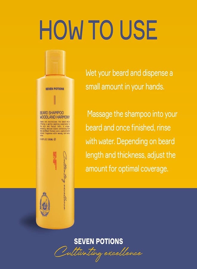 SEVEN POTIONS Beard Shampoo for Men, Woodland Harmony, 8.45 Fl Oz - Natural, Vegan, Cruelty Free - Gentle, Cleansing Wash for a Clean Beard with No Itch - Image 5