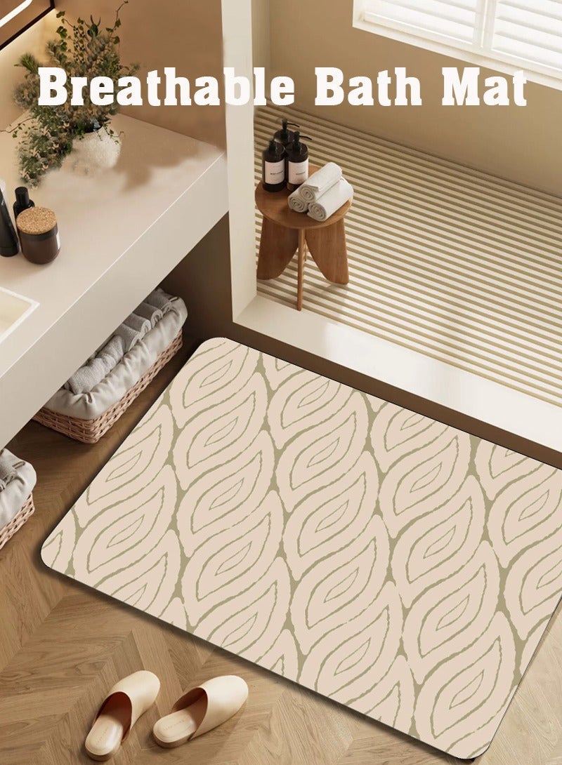 Diatom mud mat, bathroom mat, non-slip mat, absorbent, non-slip and quick-dry, easy to clean 60*40cm - Image 1