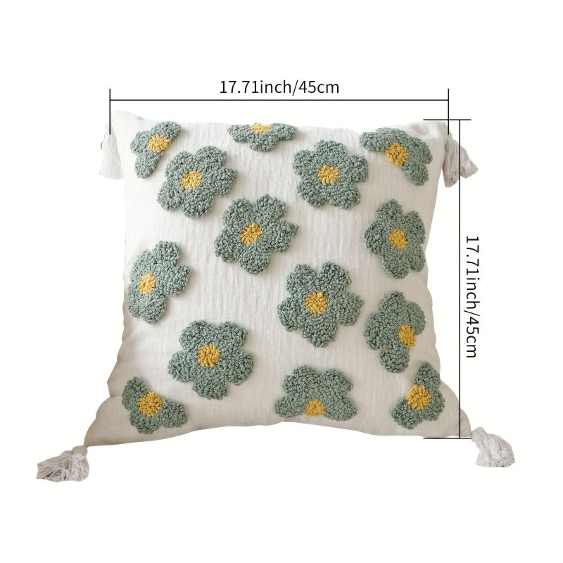 Ins Style 17 72x17 72 Inch Pink Floral Velvet Circle Throw Pillow Cover - Image 3