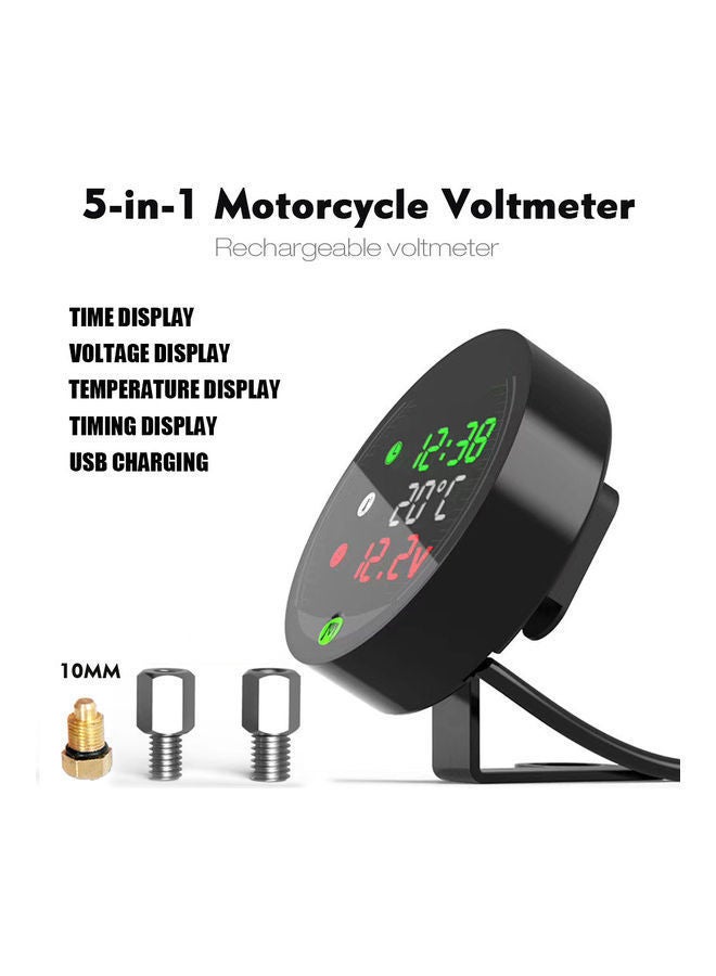 NIBEMINENT 5-In-1 Motorcycle Voltmeter With Accessories - Image 5