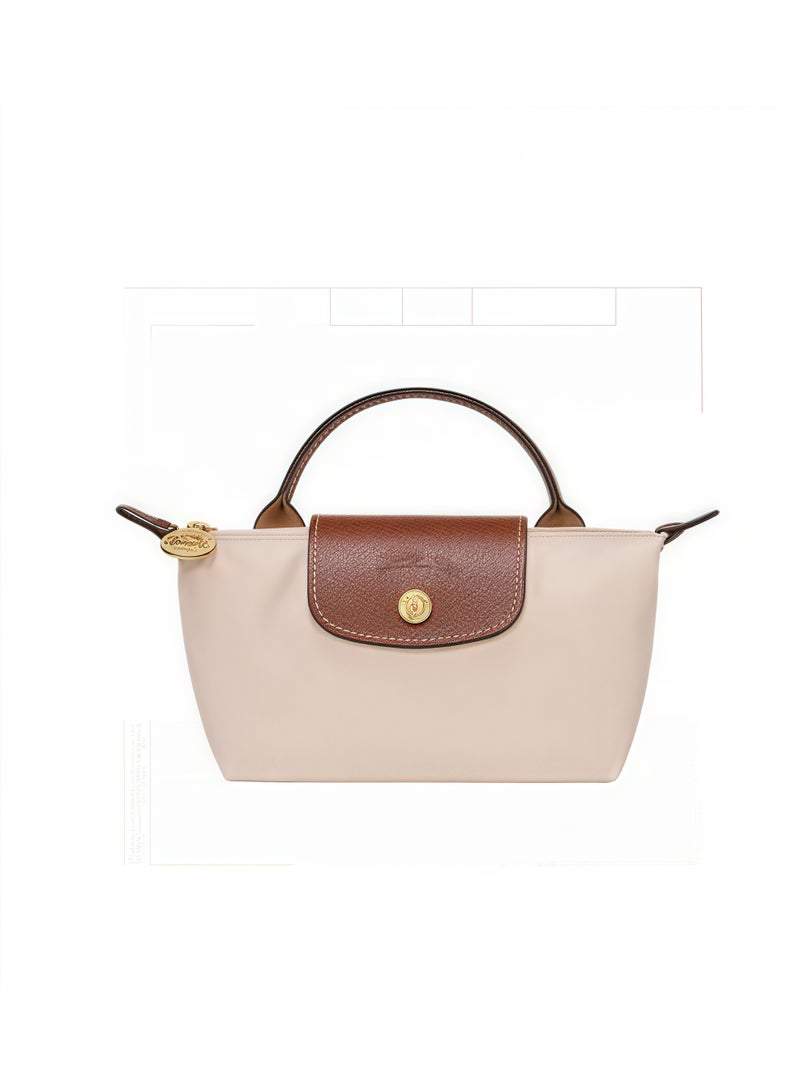 لونج شامب موضة نسائية كلاسيكية حقيبة صغيرة متعددة الاستعابات حقيبة يد حقيبة كتف حقيبة صغيرة محمولة بيضاء - Image 3